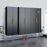 Prepac HangUps 102 Inch Storage Cabinet 3-Piece Set L - Available in 2 Colors - WRSW-0718-3M