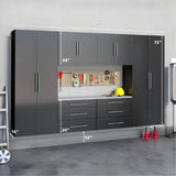 Prepac HangUps 120 inch Storage Cabinet 6 Piece Set I - Available in 3 Colors - GRGW-0709-6M