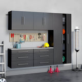 Prepac HangUps 90 inch Storage Cabinet 5 Piece Set H - Available in 3 Colors - GRGW-0708-5M