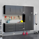 Prepac HangUps 90 inch Storage Cabinet 5 Piece Set H - Available in 3 Colors - GRGW-0708-5M