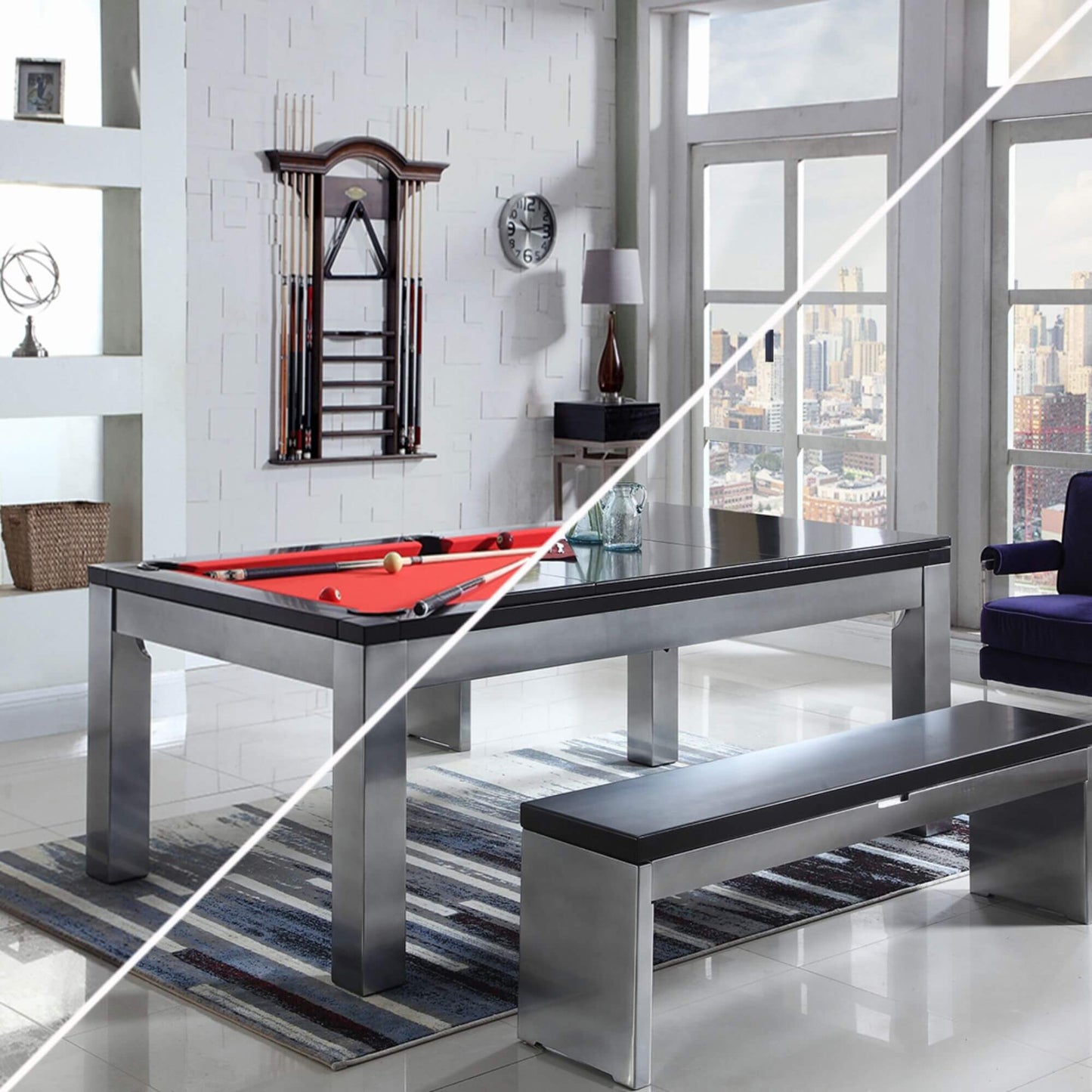 Playcraft Monaco Slate Pool Table with Dining Top - PTMONBOS07