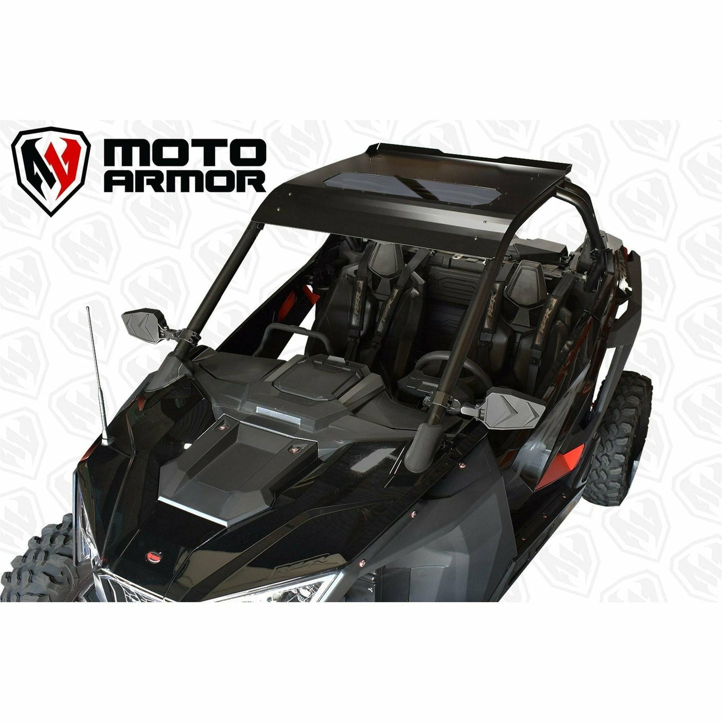 Moto Armor Polaris RZR Pro XP / Turbo R Aluminum Roof with Sunroof - MA-RZPRO-RF-2-AL-BLK