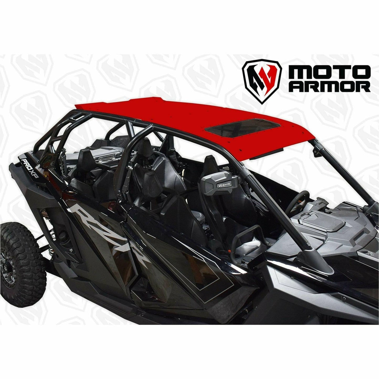 Moto Armor Polaris RZR Pro XP 4 / Turbo R 4 Aluminum Roof with Sunroof - MA-RZPRO-RF-4-AL-BLK