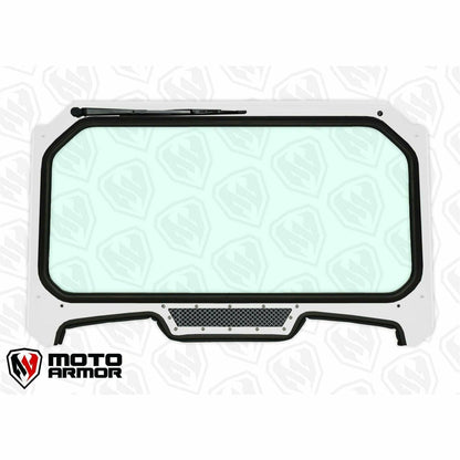 Moto Armor Polaris RZR (2019+) Glass Windshield - MA-RZ19-WS-GLS-BLK-C-Y