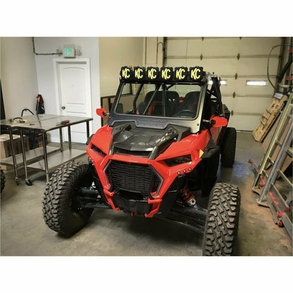 Moto Armor Polaris RZR (2019+) Glass Windshield for CageWRX Baja Spec Cage - MA-CWBJ19-WS-GLS-BLK-C-N