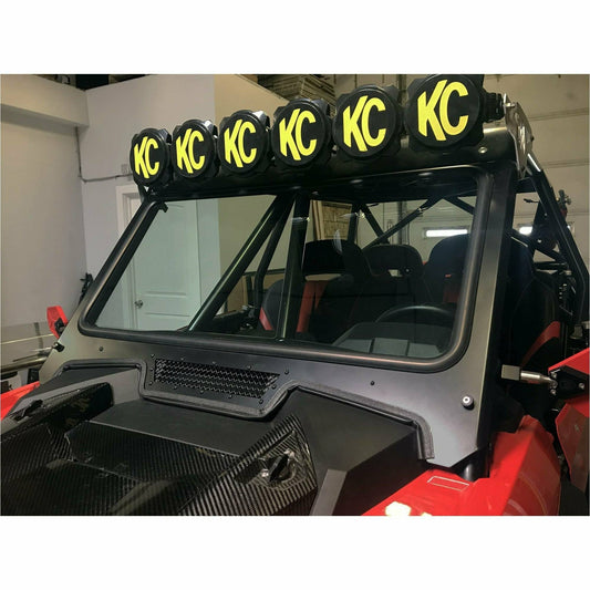 Moto Armor Polaris RZR (2019+) Glass Windshield for CageWRX Baja Spec Cage - MA-CWBJ19-WS-GLS-BLK-C-N