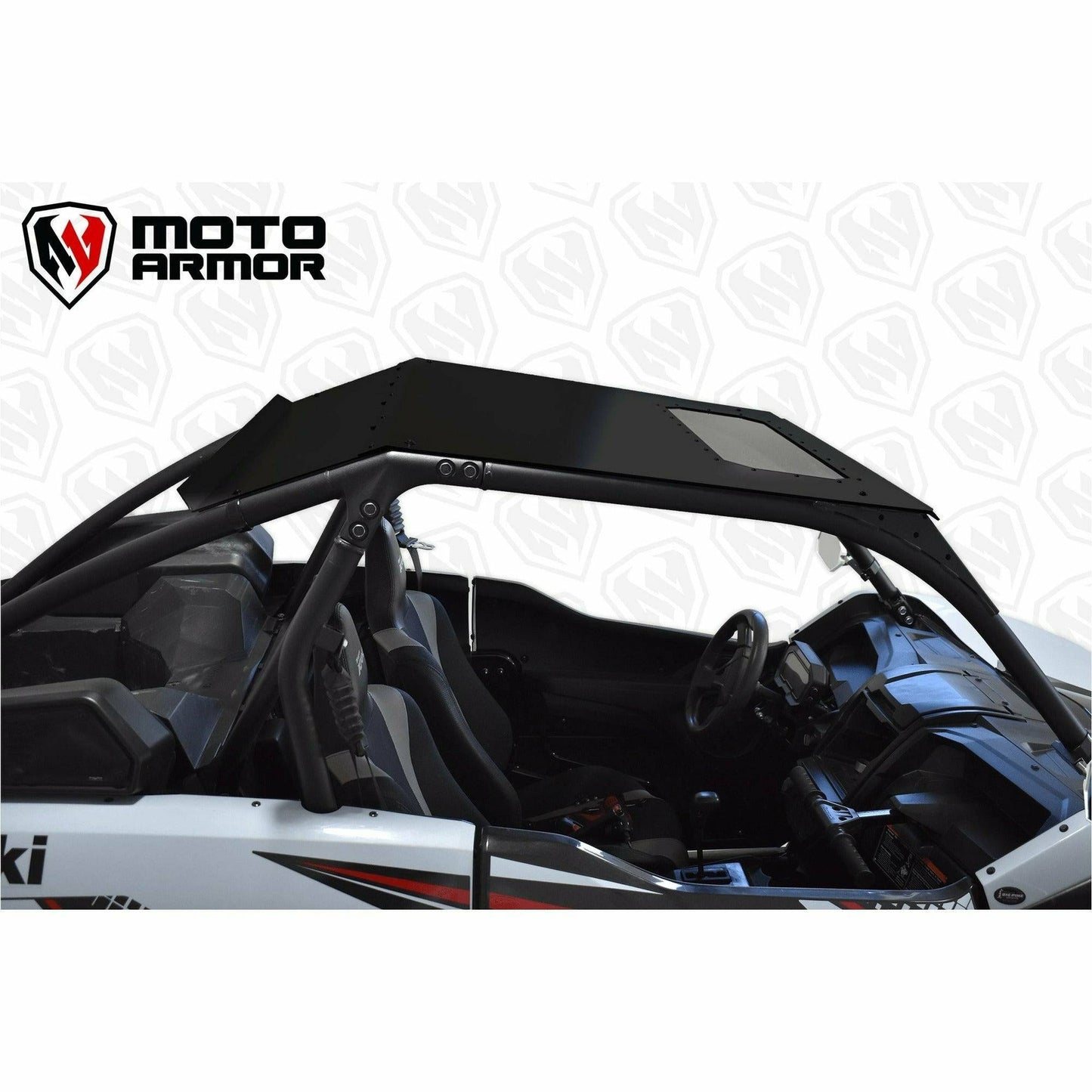 Moto Armor Kawasaki KRX Aluminum Roof with Sunroof - MA-KRX-RF-BLK
