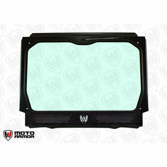 Moto Armor Polaris RZR Pro XP / Turbo R Dual Vented Glass Windshield - MA-RZPRO-WS-2V-GLS-BLK-C