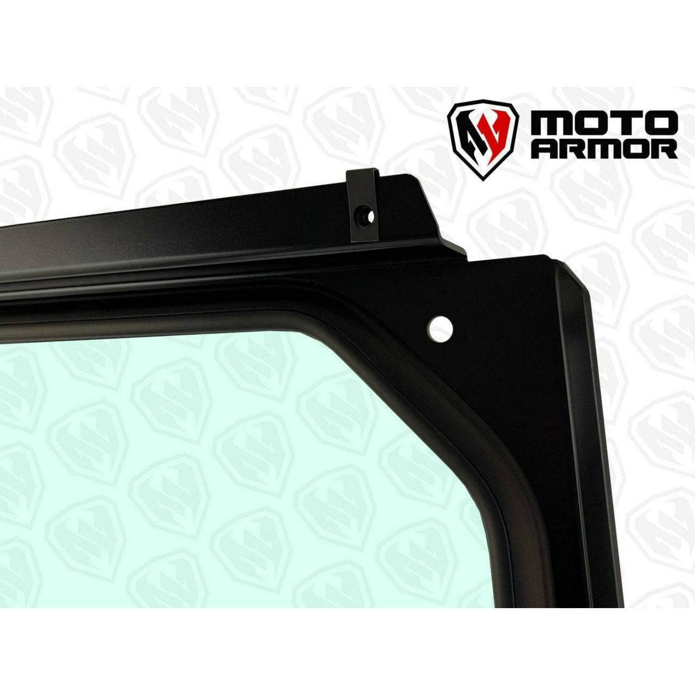 Moto Armor Polaris RZR Trail S Vented Glass Windshield - MA-RZTRL-WS-GLS-BLK-Y