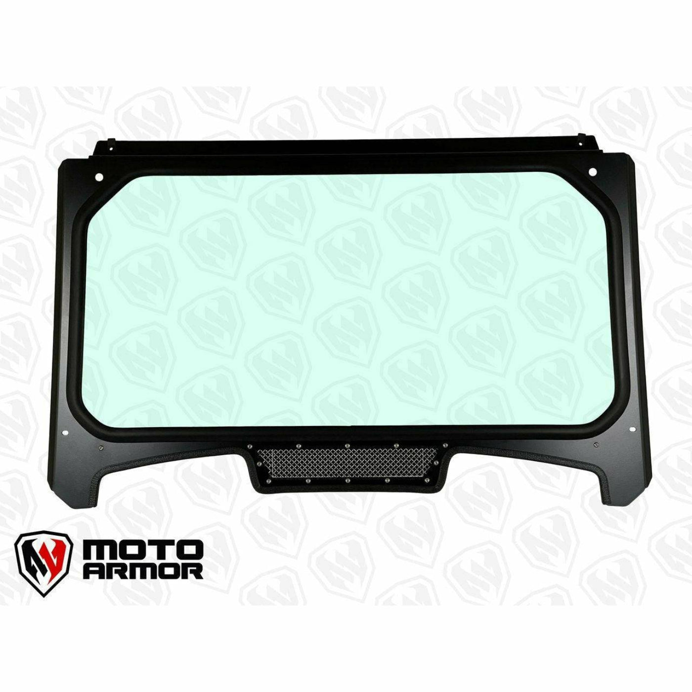 Moto Armor Polaris RZR Trail S Vented Glass Windshield - MA-RZTRL-WS-GLS-BLK-Y