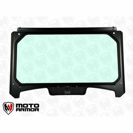 Moto Armor Polaris RZR Trail S Vented Glass Windshield - MA-RZTRL-WS-GLS-BLK-Y