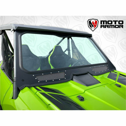 Moto Armor Honda Talon Vented Glass Windshield - MA-TLN-WS-GLS-BLK-C-Y