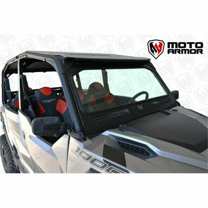 Moto Armor Polaris General Vented Glass Windshield - MA-GEN-WS-GLS-BLK-C-N