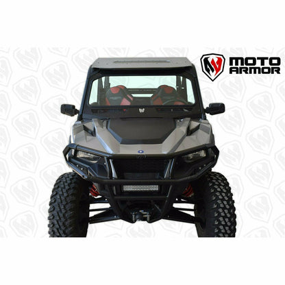 Moto Armor Polaris General Vented Glass Windshield - MA-GEN-WS-GLS-BLK-C-N
