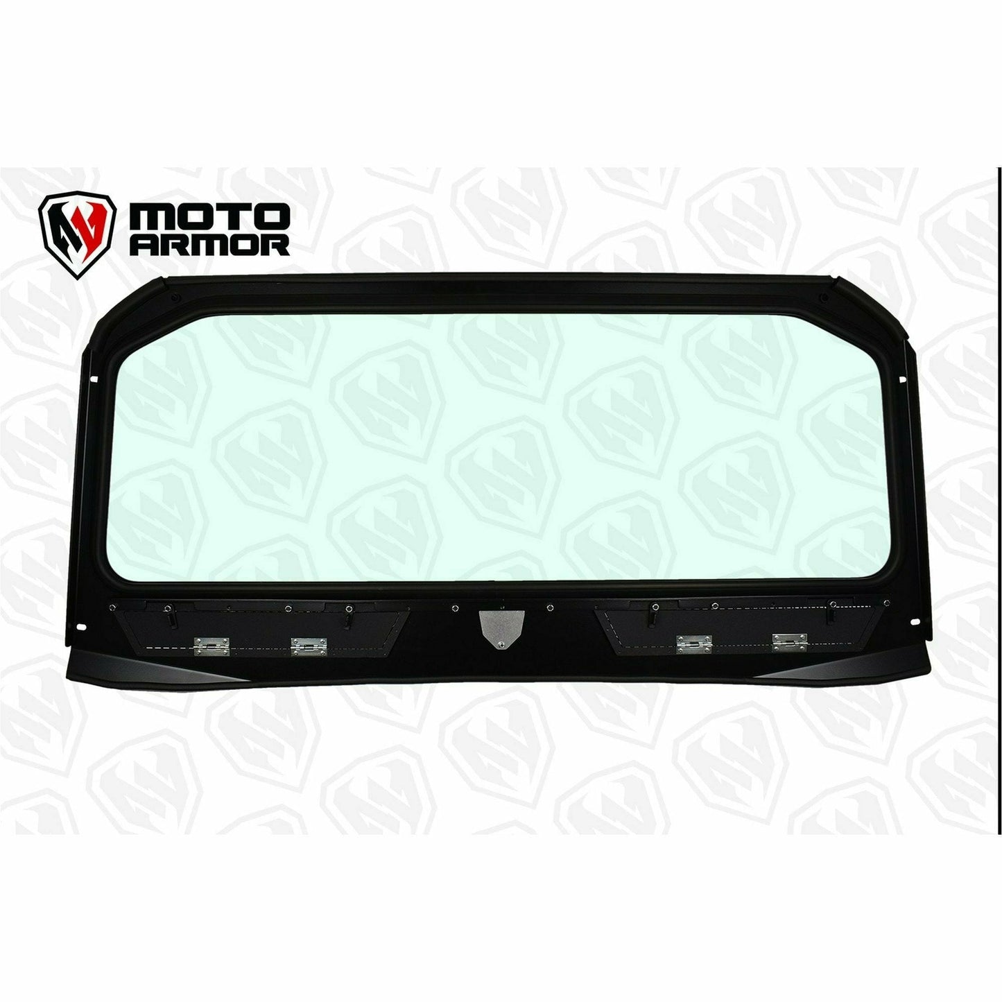 Moto Armor Polaris General Vented Glass Windshield - MA-GEN-WS-GLS-BLK-C-N