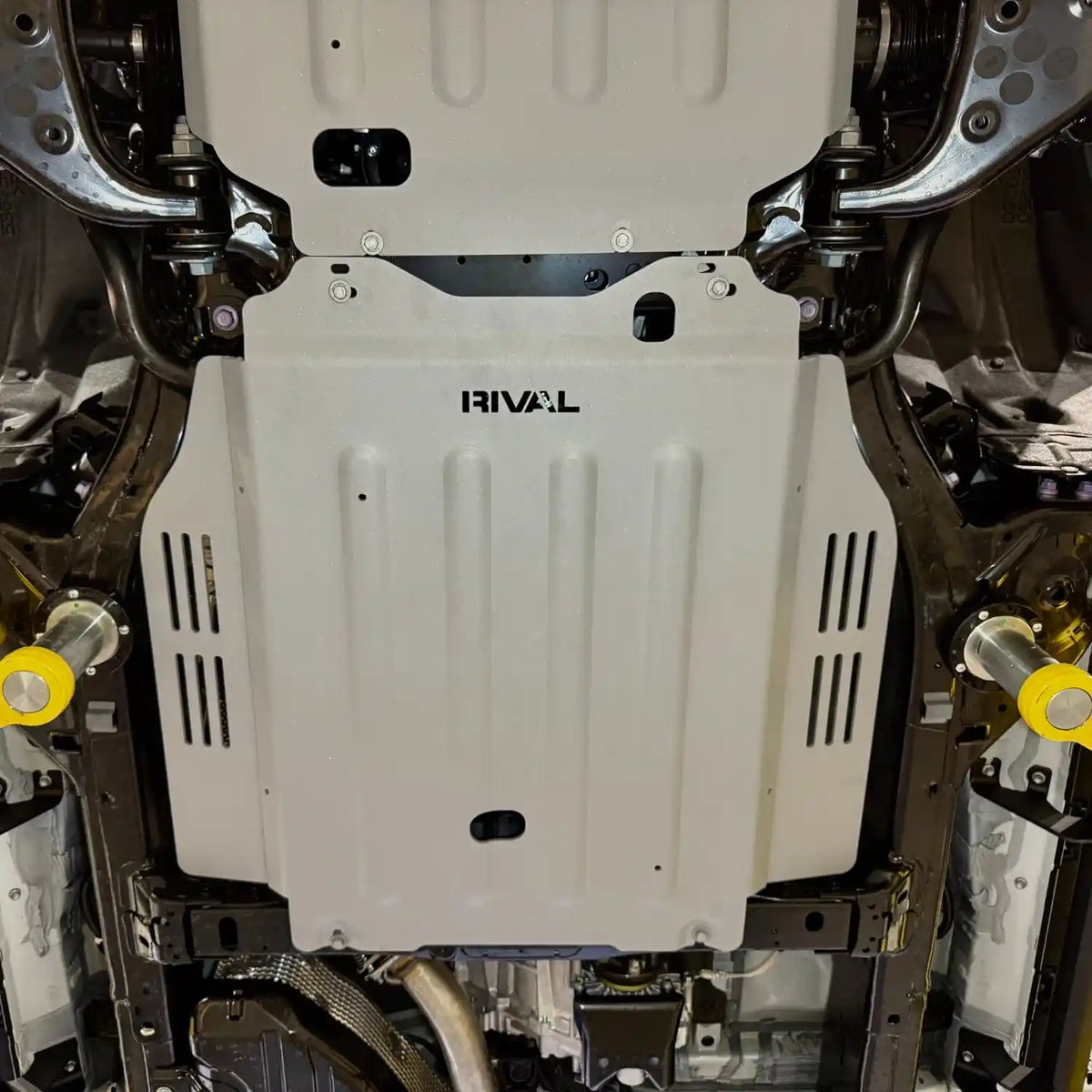 RIVAL Aluminum Transmission Skid Plate 2024+ Tacoma 4Gen Hybrid | 2024+ Land Cruiser Hybrid | 2025 4Runner 6Gen Hybrid - 2333.9569.2.6