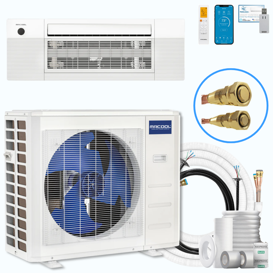 MRCOOL DIY® 5th Gen E Star 18,000 BTU Single Zone Ceiling Cassette Mini Split Complete System 230V with 25 ft. DIY Quick Connect Line Set and DIYPRO Cable