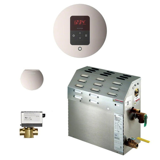 Mr Steam 7.5kW Steam Bath Generator Package - Round - Polished Nickel - 225C1ATRDPN