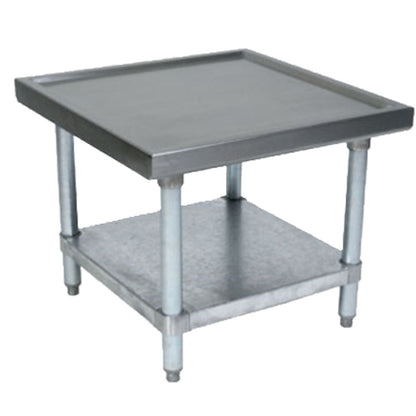 John Boos MS4-2430SSK Heavy-Duty 30" W x 24" D Machine Equipment Stand Stainless Steel Shelf - JBMS42430SSK