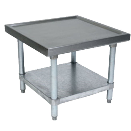 John Boos MS4-2430SSK Heavy-Duty 30" W x 24" D Machine Equipment Stand Stainless Steel Shelf - JBMS42430SSK