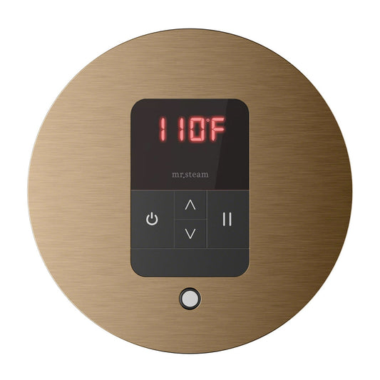 Mr. Steam iTempo Round Steam Shower Control in Brushed Bronze - MSITEMPORD-BB
