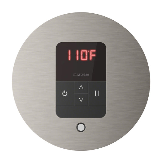 Mr. Steam iTempo Round Steam Shower Control in Brushed Nickel - MSITEMPORD-BN
