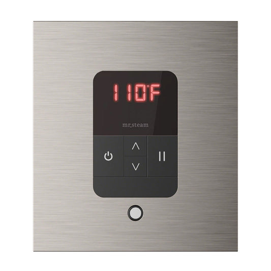 Mr. Steam iTempo Square Steam Shower Control in Brushed Nickel - MSITEMPOSQ-BN