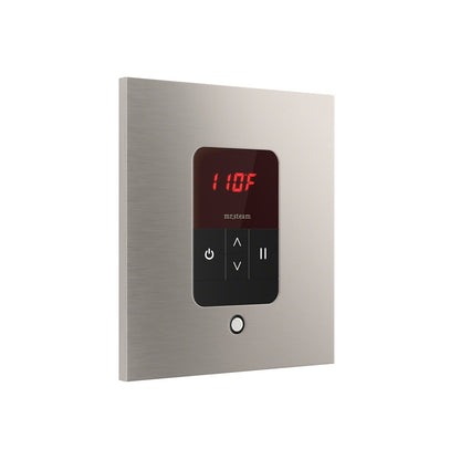 Mr. Steam iTempo Square Steam Shower Control in Brushed Nickel - MSITEMPOSQ-BN