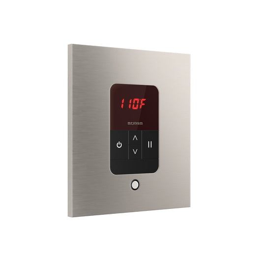 Mr. Steam iTempo Square Steam Shower Control in Brushed Nickel - MSITEMPOSQ-BN
