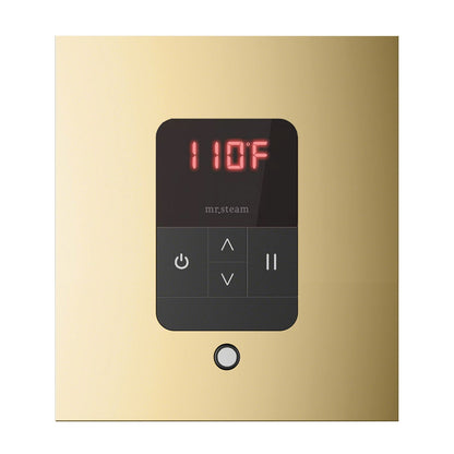 Mr. Steam iTempo Square Steam Shower Control in Polished Brass - MSITEMPOSQ-PB