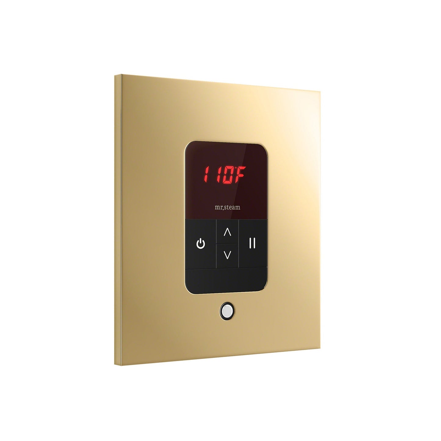 Mr. Steam iTempo Square Steam Shower Control in Polished Brass - MSITEMPOSQ-PB