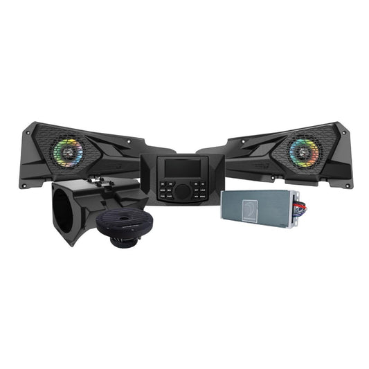 Diamond Audio 2014+ RZR 2DR / 4DR 6.5" 2-Way Power Sports All Weather Coaxial Speaker 4-Channel Full Range Class D Waterproof Amplifier - MSRZRKM22