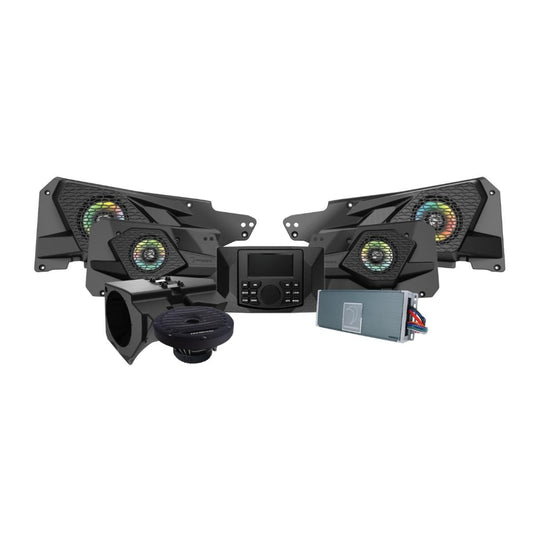 Diamond Audio 2014+ RZR 2DR / 4DR 6.5" 2-Way Power Sports All Weather Coaxial Speaker 6-Channel Full Range Class D Waterproof Amplifier - MSRZRKM24