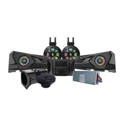 Diamond Audio 2014+ RZR 2DR / 4DR 6.5" 2-Way Power Sports All Weather Coaxial Speaker 6-Channel Full Range Class D Waterproof Amplifier - MSRZRKM32