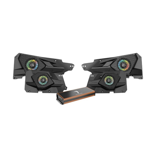 Diamond Audio 2014+ RZR 4DR 6.5" 2-Way Power Sports All Weather Coaxial Speaker 4-Channel Full Range Class D Amplifier - MSRZRKD14