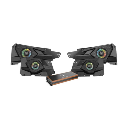 Diamond Audio 2014+ RZR 4DR 6.5" 2-Way Power Sports All Weather Coaxial Speaker 4-Channel Full Range Class D Amplifier - MSRZRKD14