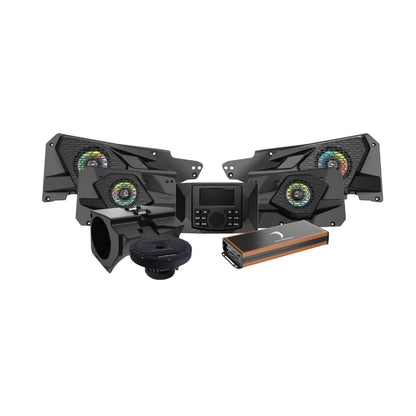 Diamond Audio 2014+ RZR 2DR/4DR 6.5" 2-Way Power Sports All Weather Coaxial Speaker 5-Channel Full Range Class D Amplifier - MSRZRKD24