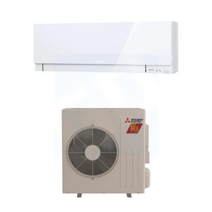 Mitsubishi MSZ-EX12NLW & SUZ-AA12NLHZ 12,000 BTU 17.6 SEER2 Wall Mounted Hyper Heat Pump System - R454B - SUZAA12NLHZ