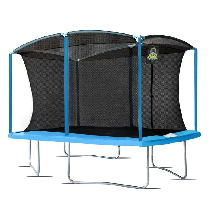 UPPER BOUNCE MACHRUS MOXIE 8 X 12 FT RECTANGULAR OUTDOOR TRAMPOLINE SET WITH PREMIUM SAFETY ENCLOSURE MODEL - MXRTG03-812-CB