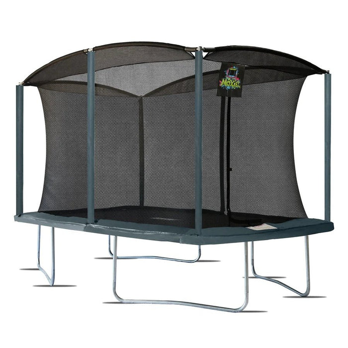 UPPER BOUNCE MACHRUS MOXIE 8 X 12 FT RECTANGULAR OUTDOOR TRAMPOLINE SET WITH PREMIUM SAFETY ENCLOSURE MODEL - MXRTG03-812-OG