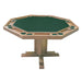 Kestell 57" Octagon Custom Poker Card Table Oak Wood - 86