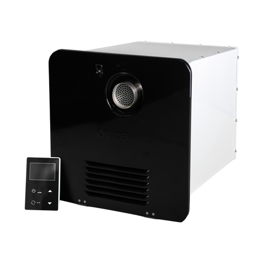 RVMP Flex Temp On-Demand Propane Tankless Water Heater for RVs  | Black Color | Anti-Freezing System | Anti-Scald System | Digital Remote | FG-SBMC-12 - 240171