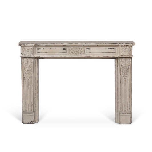 Park Hill CollectionSalon Fireplace Mantel - Antiqued Pine and Magnesium Oxide, Stylish Free-Standing Shelf for Living Room - EER36182