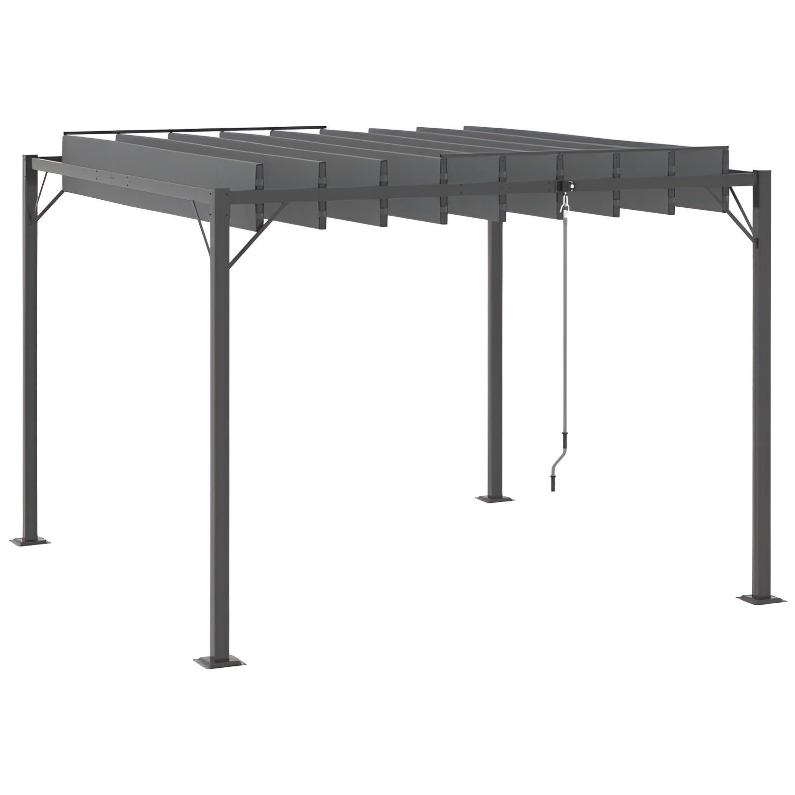 Outsunny 10' x 10' Outdoor Louvered Pergola - 84C-341