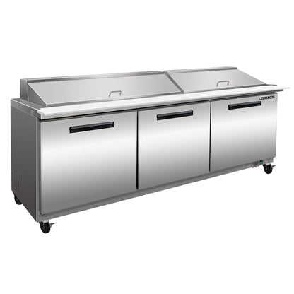 Maxx Cold 72" Three-Door Refrigerated Megatop Prep Unit - MXCR72MHC
