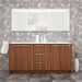 Casa Mare Nona 71" Matte Walnut Double Sink Freestanding Bathroom Vanity and Sink Combo - Nona180MW-71-S