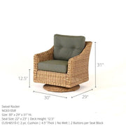 North Cape Cambria Club Swivel Rocker - NC6510SR-PR