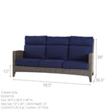 North Cape Grand Stafford 3 Seater Sofa - NC43313S-HUSK