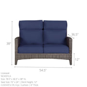 North Cape Grand Stafford Loveseat - NC4331LS-HUSK