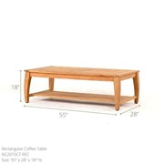 North Cape Laguna Teak Rectangular Coffee Table - NC20153RCT-TK